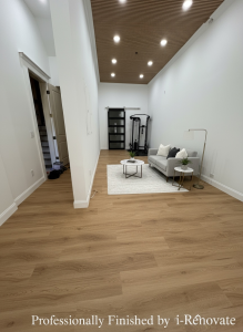 completed basement with i-Renovate